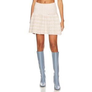 Loveshackfancy 'Bibi' White Wool Knit Skirt Size XS